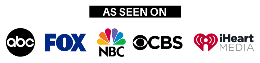 As seen on ABC, FOX, NBC, CBS, iHeart Media